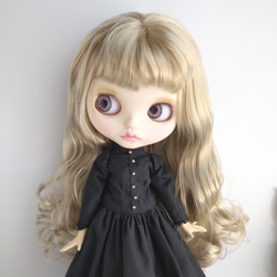 758【ブライス ワンピース 】黒のクラシカルロワンピース※ブライスアウトフィット※1/6ドール服 2枚目の画像