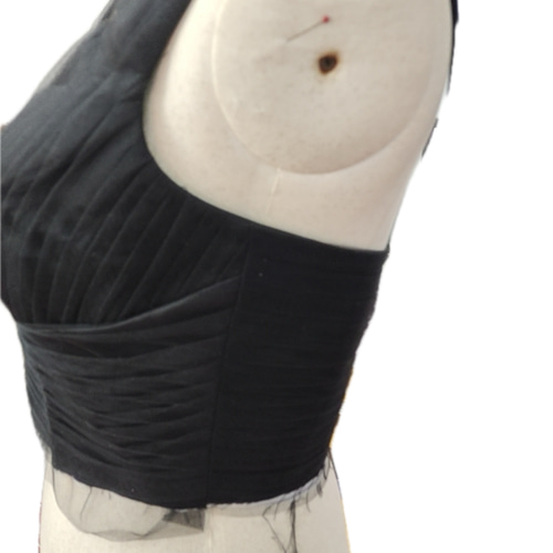 ディープV ブラックウエディングドレス XS〜3XL 二次会 フォト ドレス  