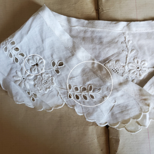 フランスアンティーク付け襟 France アンティークレース付け襟 f / de0155 | Petit Musée