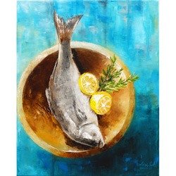 水墨画 魚と海産物 手描き sh0036_6.jpg