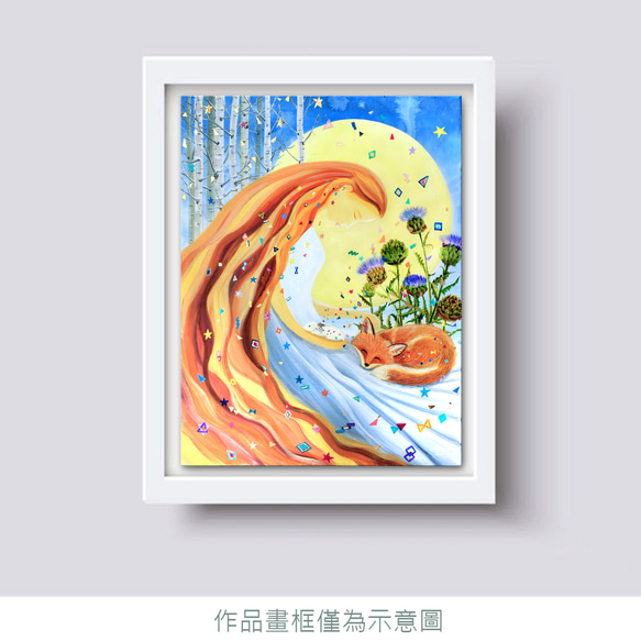 手描き 原画 アクリル絵の具 金箔 ＜ファンタジーメロディ～母なる大地（セレニティ）＞ 2枚目の画像