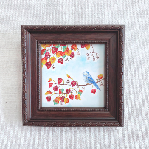 手描き絵画「Ritual」日本画　オリジナル　原画 Creema限定 日本画/原画《森の秋》 絵画 Blancheur art 通販 14610273