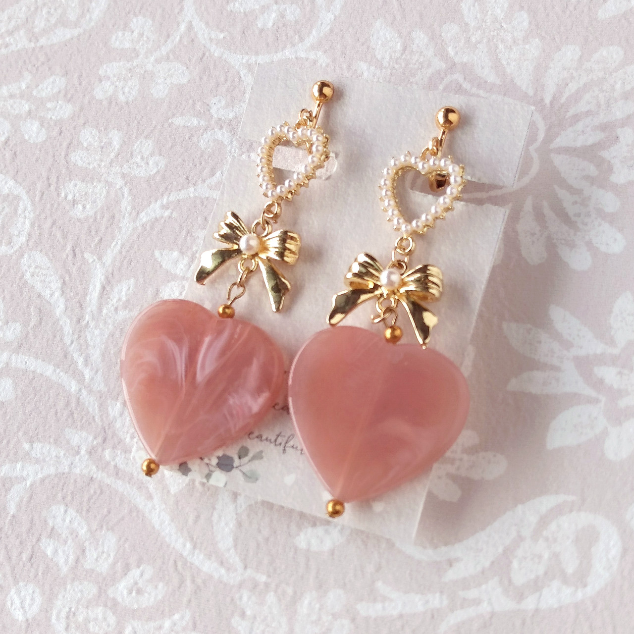 MM 6イヤリングハート大ぶり 316L grand heart pierce （大きめピアス/大ぶりピアス