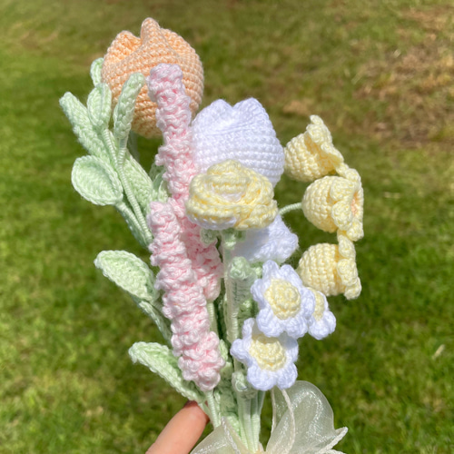 枯れない花束 かぎ針編み ハンドメイド 編み物 お花のブーケ