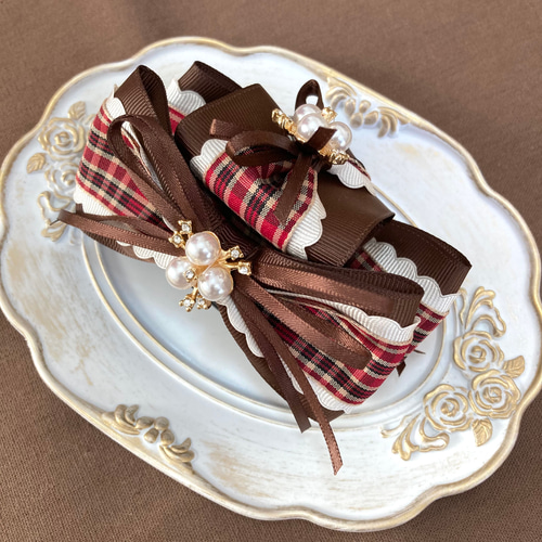 ハンドメイド♡♡ファーバンスクリップ♡♡Fancyギンガムチェックイエロー ハンドメイド♡♡ファーバンスクリップ♡♡Fancyギンガム