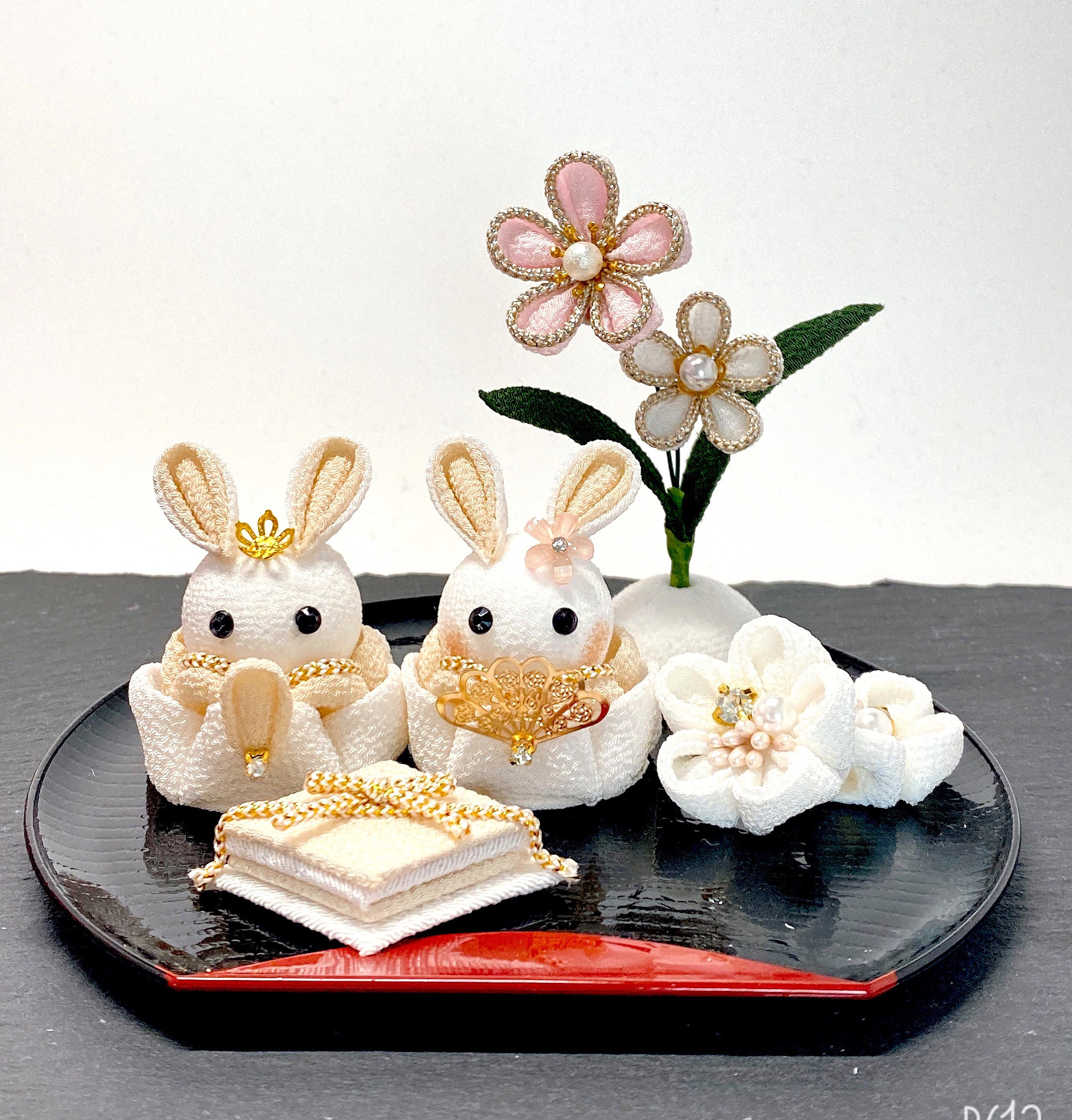 クラフト ひな祭りキット つまみ細工のまめつまみ雛｜手作り