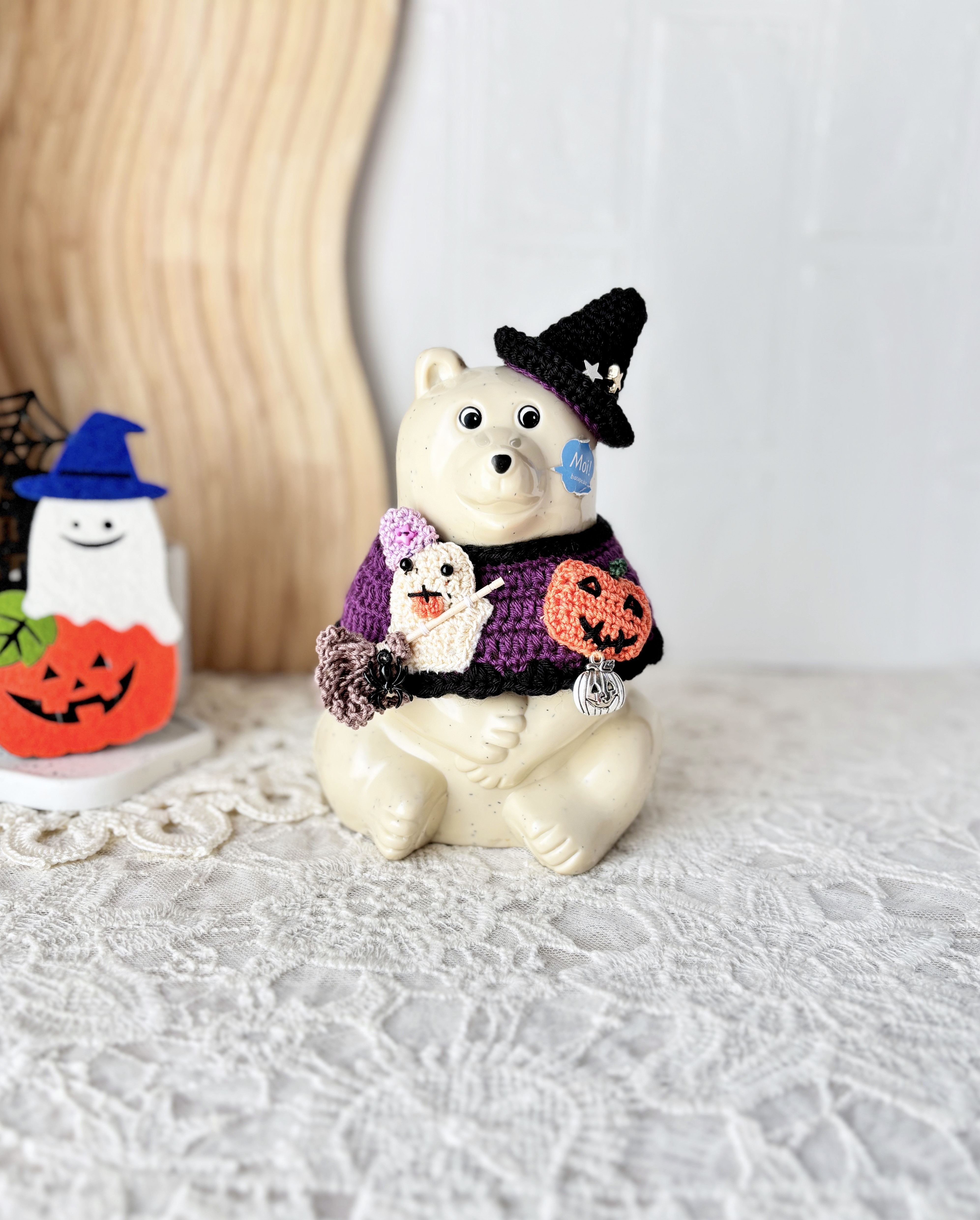 しろくま貯金箱 ハロウィンセット 紫 その他人形 andante13 通販