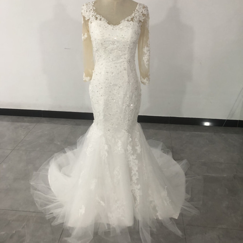 美品！ウェディングドレス ホワイト 3D立体レース刺繍 前撮り トレーン  