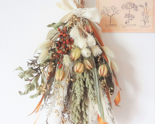 7.秋色スワッグ 秋色ドライフラワースワッグvol.1 スワッグ hime-flower 通販 14611317