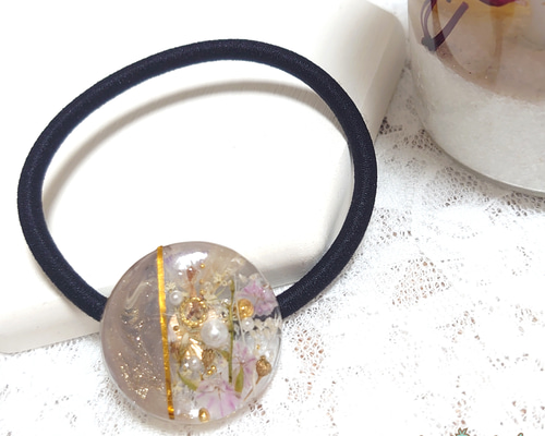 【Aー615】レジン ヘアゴム Aー615】レジン ヘアゴム