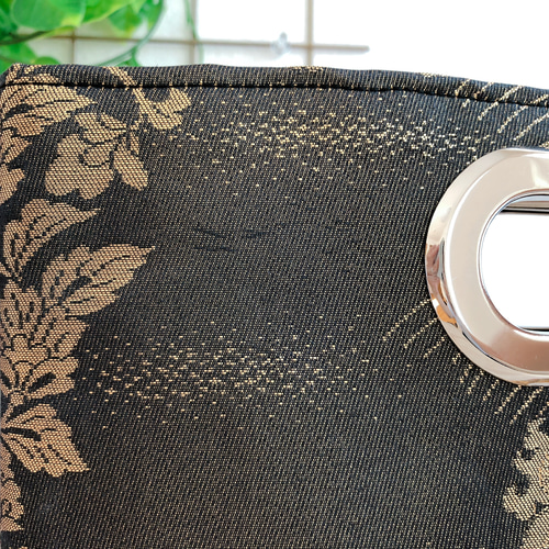 黒金刺繍 帯リメイク帯クラッチショルダー2ウェイバッグ