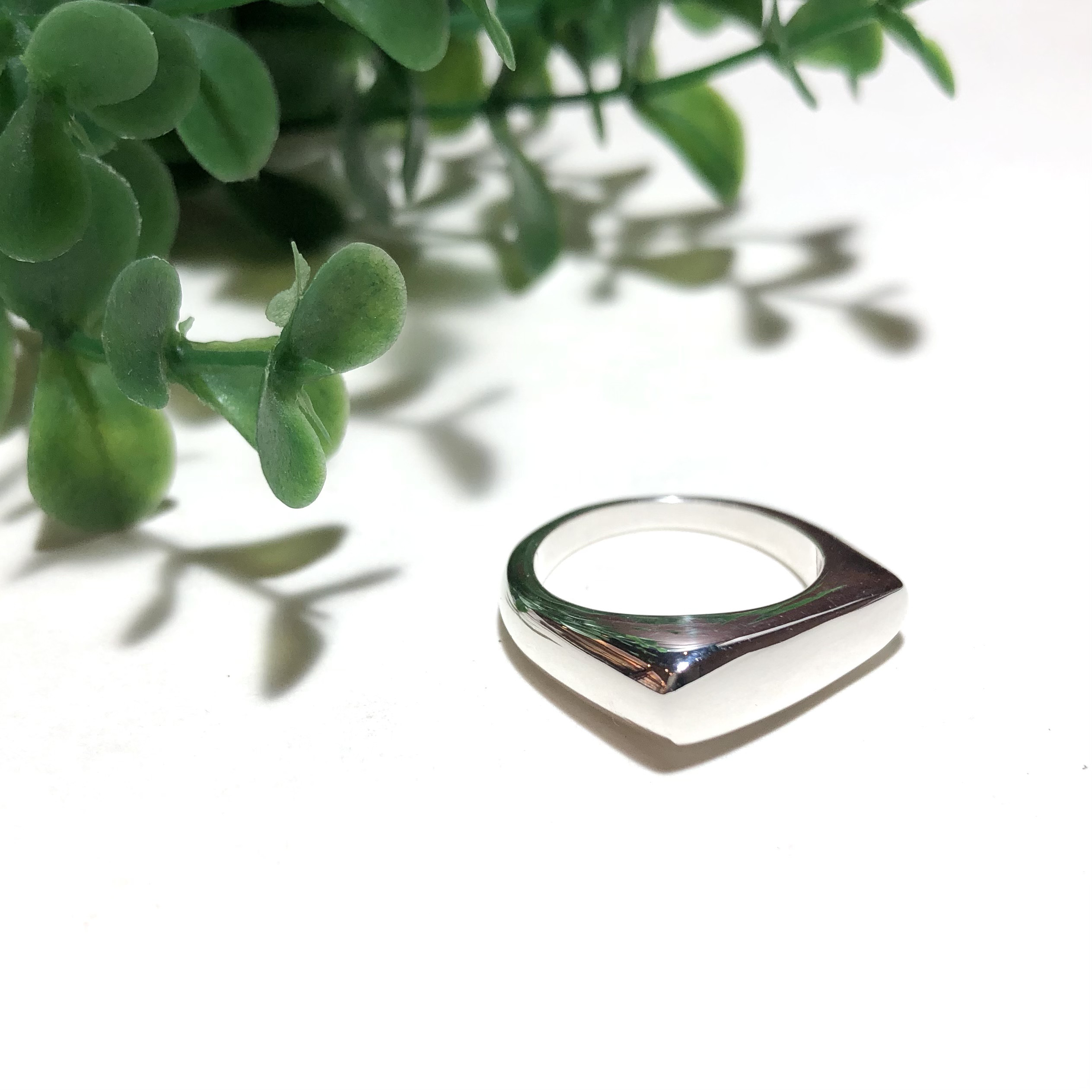 サイズ入荷！純銀製＊シンプルフラットリング【送料無料】