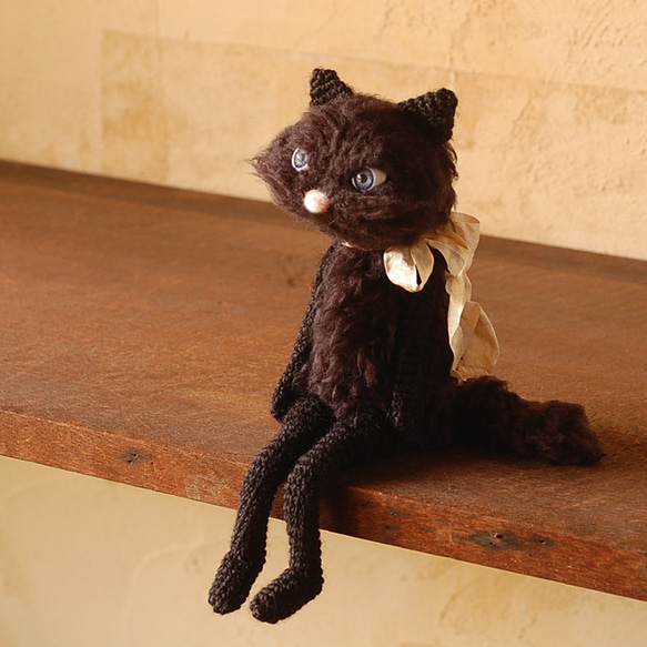 アンティークリボンの黒猫ちゃん 3枚目の画像