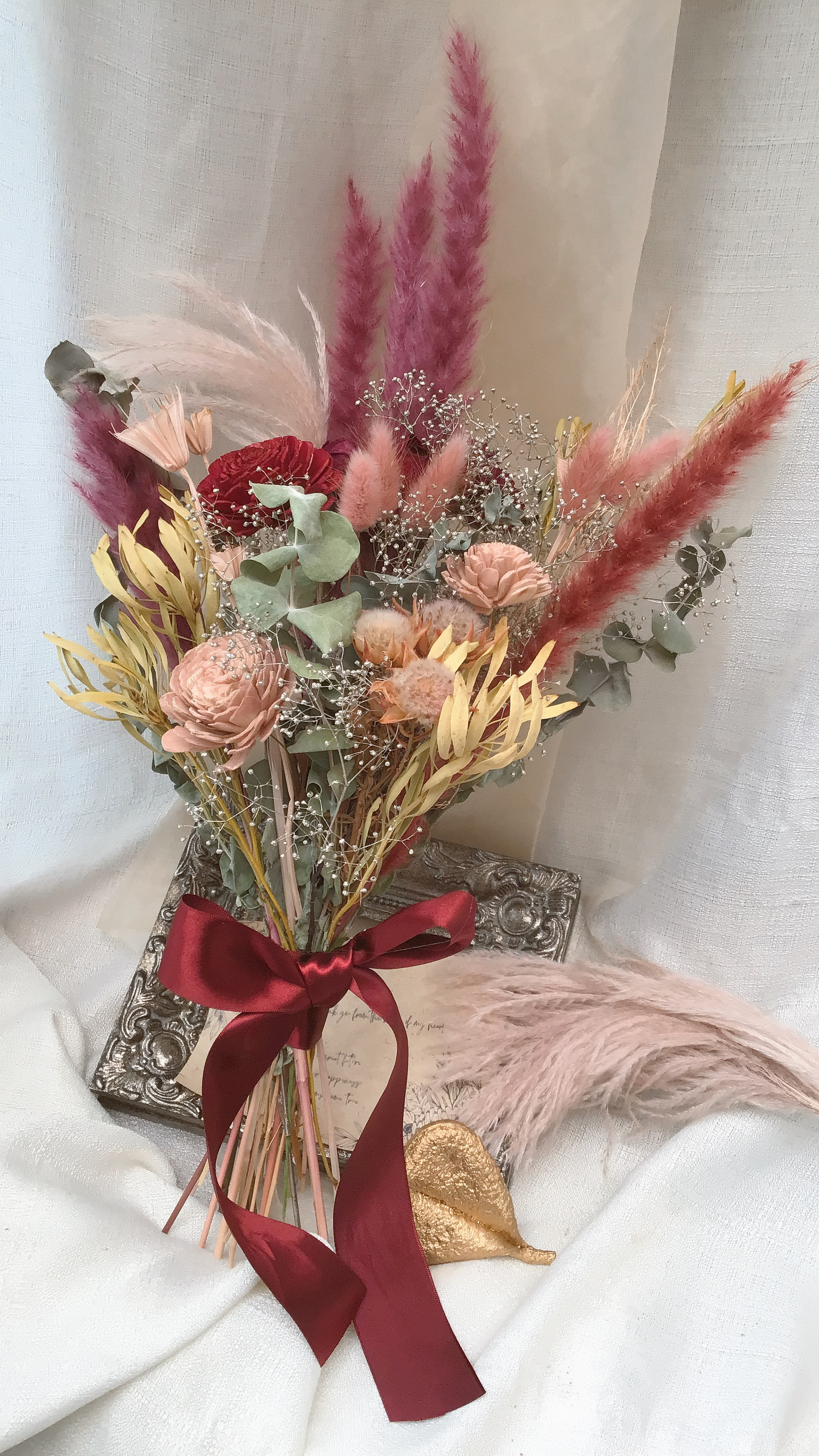 【秋限定2024】 wedding bouquet❤︎そのまま残るドライフラワーブーケ