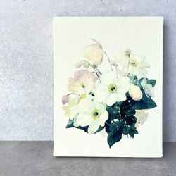 -秋明菊- ギフトにもおすすめ そのまま飾れる 花と草木のキャンバスアート 4枚目の画像
