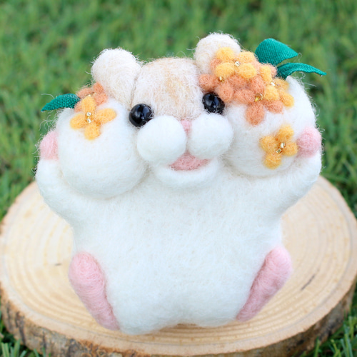 金木犀とハムスター【ジャンガリアン/黄】 羊毛フェルト Yuto 通販