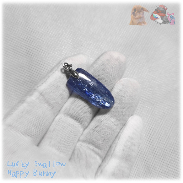 ◆ 宝石質 結晶 限定品 チベット産 藍晶石 カイヤナイト Kyanite 原石 ペンダント ネックレス No.5230 7枚目の画像