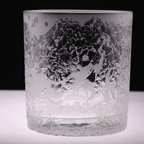 ロックグラス・グラス 月にほえろ！Ver.2 満月と狼 グラス enSo-glass