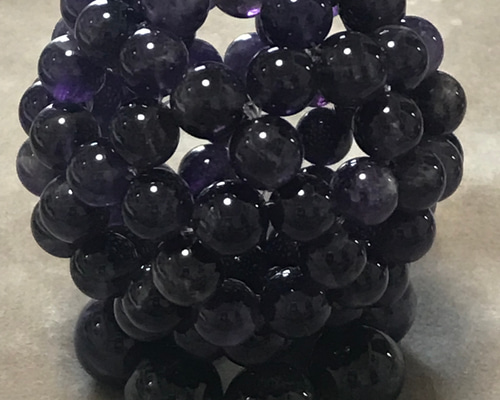 神聖幾何学フラーレン（台座付き）アメジスト8mm珠 その他インテリア
