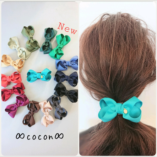 選べる63色!!クロスリボン ヘアクリップ・バナナクリップ