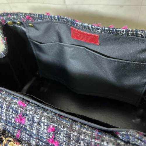 ハンドメイド ミロス miros ツィード ハンドバッグ ハンドバッグ