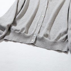 ★現貨★ 全年熱賣！ 100%純棉長袖V領開襟衫 針織系列 莫克灰 220902-03 第3張的照片