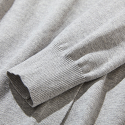 ★現貨★ 全年熱賣！ 100%純棉長袖V領開襟衫 針織系列 莫克灰 220902-03 第5張的照片