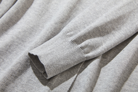 ★現貨★ 全年熱賣！ 100%純棉長袖V領開襟衫 針織系列 莫克灰 220902-03 第5張的照片