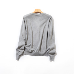 ★現貨★ 全年熱賣！ 100%純棉長袖V領開襟衫 針織系列 莫克灰 220902-03 第10張的照片