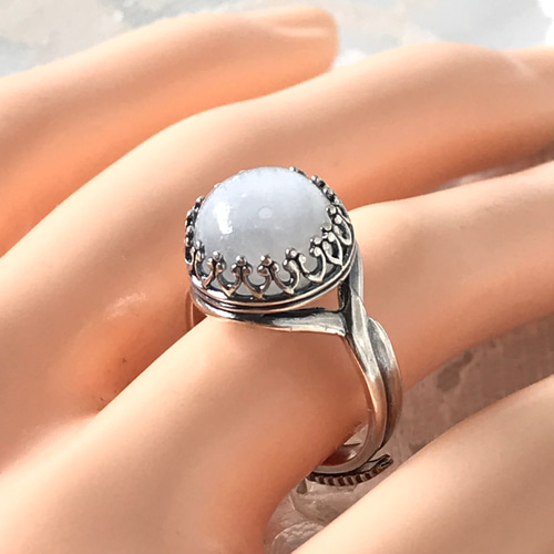 キャッツアイ効果が美しい・・セレナイト ring（10㎜・8～22号 