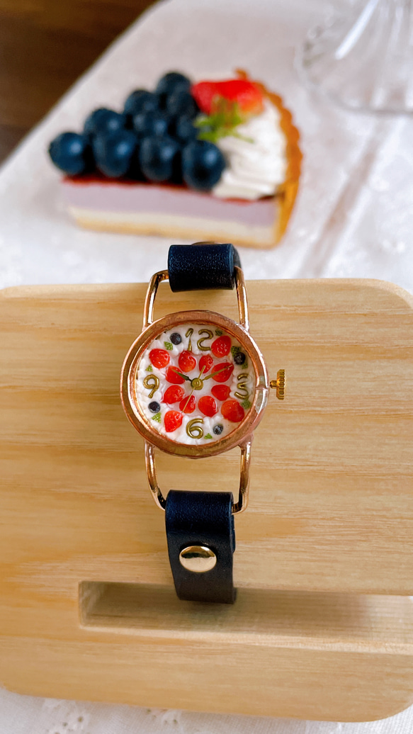 夢みるベリーケーキ(腕時計:ベルト紺) 1枚目の画像