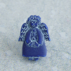 (3個) 11mm 天使のボタン フランス製 ＊ 妖精　青 2枚目の画像