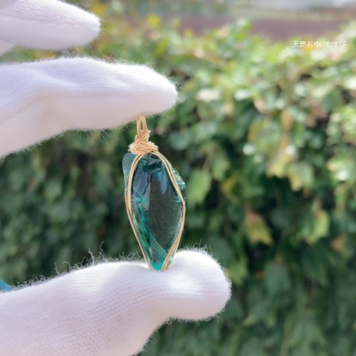 14kgf】アンダラクリスタル ブルーグリーン エメラルドシフト ＊透明性