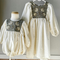 泡泡袖連衣裙 / William Morris Pimpernel 棕色 / 連衣裙 第8張的照片