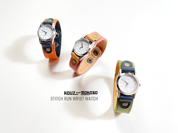 ▶︎STITCH 讓人心情愉悅的皮革手錶「Stitch Run/Custom Watch」 色彩訂製OK（AW220910） 第1張的照片