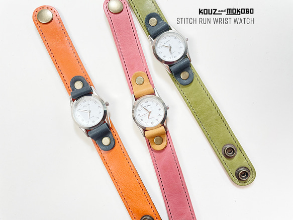 ▶︎STITCH 讓人心情愉悅的皮革手錶「Stitch Run/Custom Watch」 色彩訂製OK（AW220910） 第11張的照片