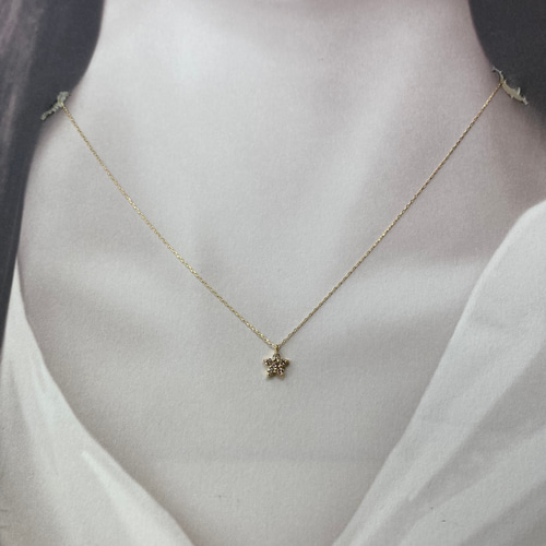 熱い販売 K18YG AU750 ネックレス 0.1ct 天然ダイヤモンド 18金 アクセサリー