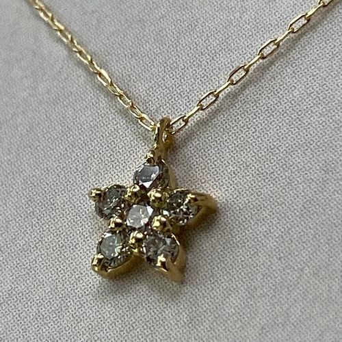 期間限定キャンペーン K18YG AU750 18金 天然ダイヤモンド 0.1ct ネックレス アクセサリー