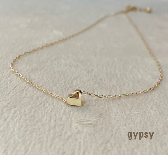 14kgf Gold Heart necklace 5枚目の画像