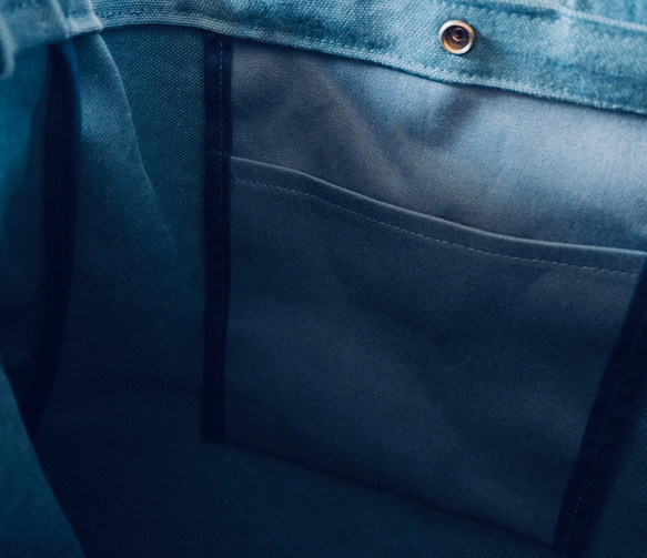 柔らか帆布の3wayショルダートート◇倉敷産バイオウォッシュ帆布 7枚目の画像