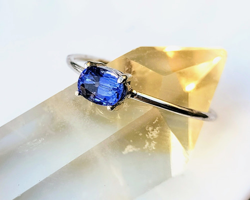 高品質な天然ブルーサファイアのsilver925リング 11号 シルバー