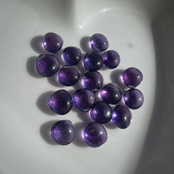 [14KGF] 靚麗色彩♡紫水晶鏈條搖擺戒指 第5張的照片