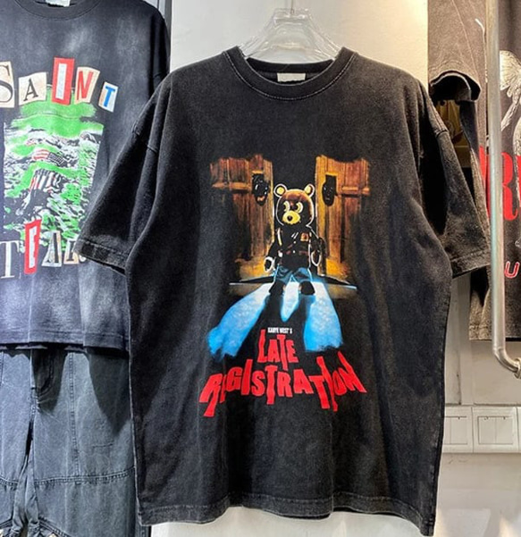 Late registration カニエ ウェスト Tシャツ 黒 - メルカリ