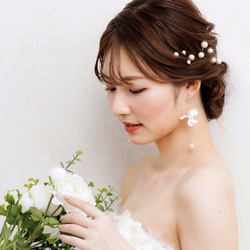 MA125 【ゼクシィ掲載】  ヘアピン ウェディング　ブライダル　ゴールド　花嫁　ヘッドアクセサリー　結婚式 7枚目の画像