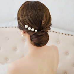 MA125 【ゼクシィ掲載】  ヘアピン ウェディング　ブライダル　ゴールド　花嫁　ヘッドアクセサリー　結婚式 1枚目の画像