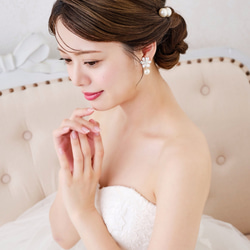 MA125 【ゼクシィ掲載】  ヘアピン ウェディング　ブライダル　ゴールド　花嫁　ヘッドアクセサリー　結婚式 5枚目の画像