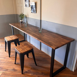 大ヒット商品！！あなただけのカウンターテーブルロ型アイアン脚 1800