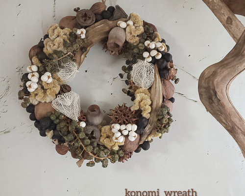 専用＊winter＊コットン＆ホオズキ ドライフラワーリース 専用