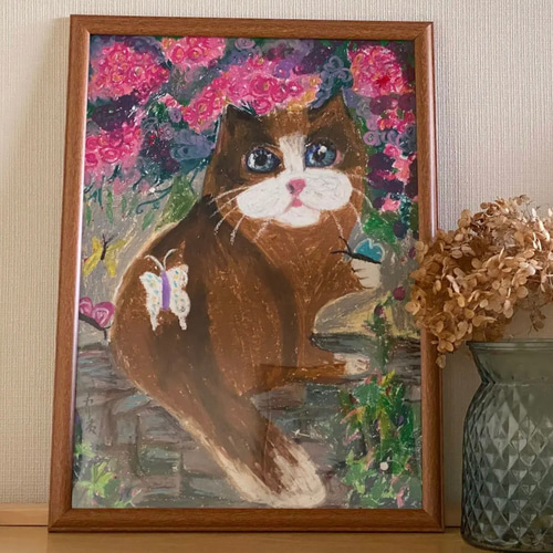 ブランド登録なし 絵画 額入り 壁掛け F6 千春 しあわせのねこ 複製画 1枚 日本現代画 インテリアアート 絵 額絵 壁飾り かわいい ねこ 猫  ネコ グッズ : 雑貨屋ココウキ - 通販 - Yahoo!ショッピング