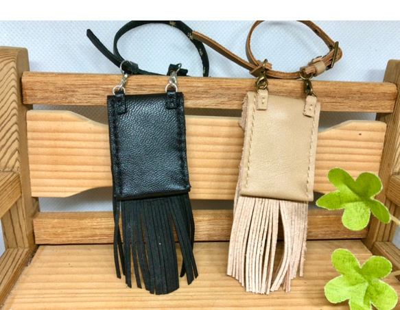 森き　フリンジヒップバック　一つ　miniature bag. 2枚目の画像